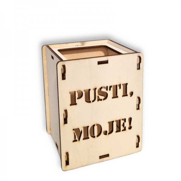 Leseni lonček za pisala - Pusti, moje!